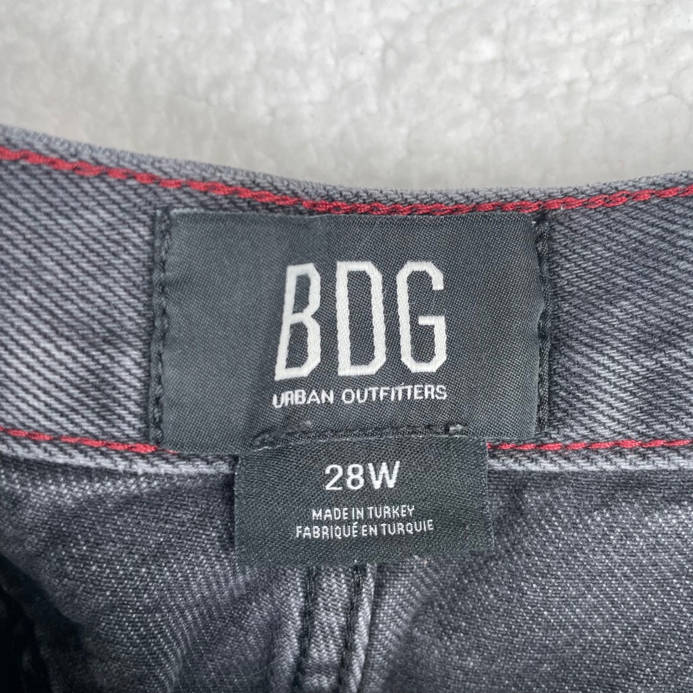 BDG Urban Outfitters Baggy Barrel Wide Leg Jeans Washed Black 28W High‎ Rise - Picture 12 of 14